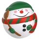 a white/red/green snowman ball - stress reliever