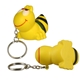 a yellow/black bee key chain - stress reliever