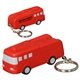 aerial view a red fire truck key chain - stress reliever, image 1 of 2