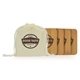aerial view a white linen and natural bamboo bamboo coaster kit, image 1 of 2
