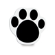 a white with black trim plastic paw magnetic clip