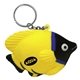 a yellow/black tropical fish key chain - stress reliever