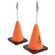 aerial view a orange construction cone memo holder - stress reliever, image 1 of 2