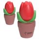 aerial view a red/brown tulip in pot - stress reliever, image 1 of 2