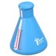 aerial view a blue chemical flask stress reliever, image 1 of 2