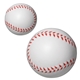 aerial view a white baseball - shaped stress ball, image 1 of 2