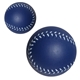 aerial view a navy blue baseball - shaped stress ball, image 1 of 2