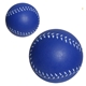 aerial view a royal blue baseball - shaped stress ball, image 1 of 2
