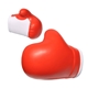aerial view a red/white boxing glove - stress reliever, image 1 of 2