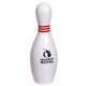 aerial view a white bowling pin - stress reliever, image 1 of 2