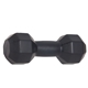 aerial view a black polyurethane dumbbell stress reliever, image 1 of 2