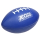 aerial view a blue large football stress reliever, image 1 of 2