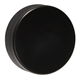aerial view a black hockey puck stress reliever, image 1 of 2