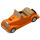 aerial view a orange antique car - stress reliever, image 1 of 2