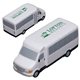 aerial view a white shuttle bus - stress reliever, image 1 of 2