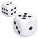aerial view a white dice - stress reliever, image 1 of 2