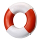 a red/white life preserver - stress reliever