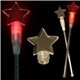 a red & star shape light up cocktail stirrers - red