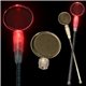 a red & round shape light up cocktail stirrers - red