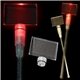 a red & rectangle shape light up cocktail stirrers - red