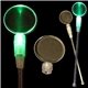 a green & round shape light up cocktail stirrers - green