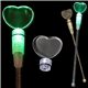 aerial view a green & heart shape light up cocktail stirrers - green, image 1 of 2