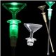 a green & martini shape light up cocktail stirrers - green