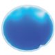 aerial view a blue oval shaped chill patch cold pack, image 1 of 2