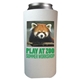aerial view a white 16 oz full color tall boy coolie, image 1 of 2