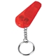 aerial view a ruby red whistle flashlight keychain, image 1 of 2