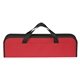 aerial view a red 3- piece bbq set in case, image 1 of 3