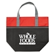aerial view a red large non - woven carry - it(tm) cooler tote, image 1 of 3