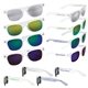 a group of mirrored lens sunglasses