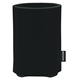 aerial view a black custom promotional deluxe collapsible koozie cup holder, image 1 of 2