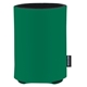 aerial view a green custom promotional deluxe collapsible koozie cup holder, image 1 of 2