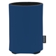 aerial view a navy custom promotional deluxe collapsible koozie cup holder, image 1 of 2
