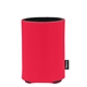 aerial view a red custom promotional deluxe collapsible koozie cup holder, image 1 of 4