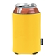 aerial view a yellow custom promotional deluxe collapsible koozie cup holder, image 1 of 2