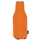 aerial view a bright orange zip - up long neck bottle koozie kooler, image 1 of 5