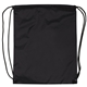 aerial view a black nylon multi color drawstring cinch closure backpack 13.5 x 16.5, image 1 of 2