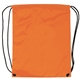 aerial view a bright orange nylon multi color drawstring cinch closure backpack 13.5 x 16.5, image 1 of 3