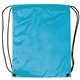 aerial view a carolina blue nylon multi color drawstring cinch closure backpack 13.5 x 16.5, image 1 of 2