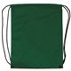 aerial view a dark green nylon multi color drawstring cinch closure backpack 13.5 x 16.5, image 1 of 3