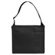 aerial view a black elite non - woven vista tote bag - 14 x 12 - 4- color heat transfer, image 1 of 3