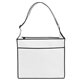 aerial view a white elite non - woven vista tote bag - 14 x 12 - 4- color heat transfer, image 1 of 3