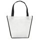 aerial view a white non woven polypropylene carnival tote bag - screen print, image 1 of 2