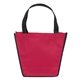 aerial view a red non woven polypropylene carnival tote bag - screen print, image 1 of 2
