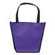 aerial view a grape non woven polypropylene carnival tote bag - screen print, image 1 of 2