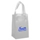 aerial view a silver thor frosted plastic tote bag - 5 x 8 w / foil print, image 1 of 2