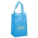 aerial view a blue thor frosted plastic tote bag - 5 x 8 w / foil print, image 1 of 2
